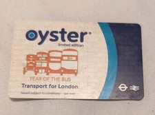 OYSTER CARD "YEAR OF THE BUS" - LIMITED EDITION 2014 official TFL transport tube