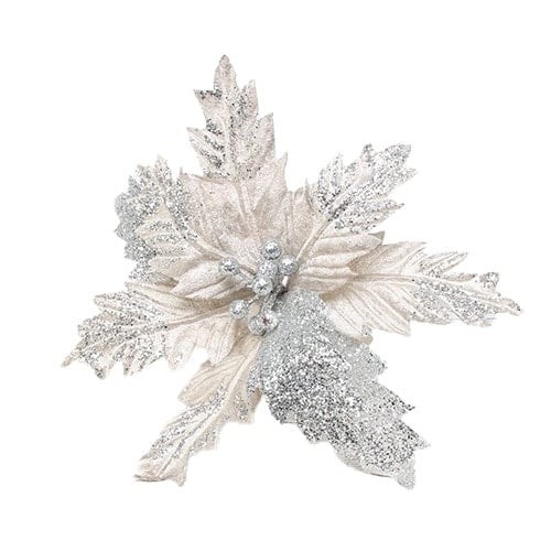 Silver glitter velvet - silver,