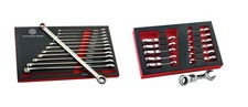 Xl Double Ring Ratchet Spanner Set + Free Stubby Rat Wrench Set Britool Hallmark