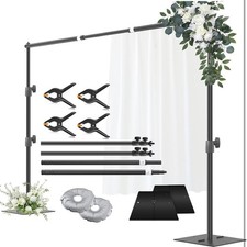 Backdrop Stand Heavy Duty, 2m x 3m Adjustable Background Frame with Metal Base 