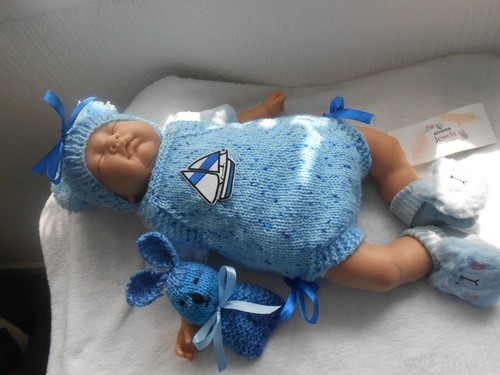 Hand knitted blue - knitted,