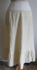 Victorian flannel petticoat with cream silk embroidery on hem Waist 26 inches
