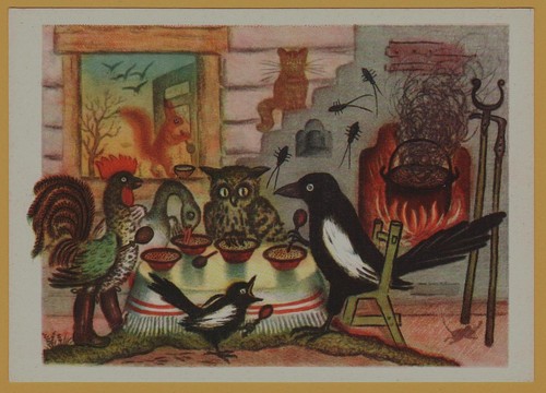 1967 magpie crow russian - magpie, fairy