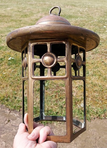Vintage brass lantern frame - brass,
