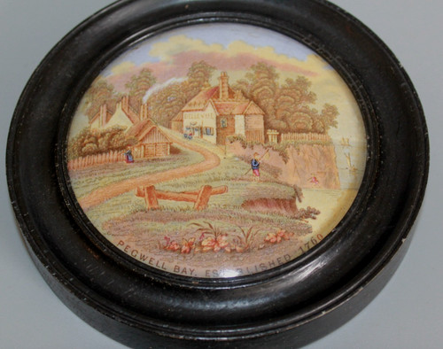 Antique prattware pot - antique, lid