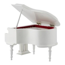 Miniature Piano White Wooden
