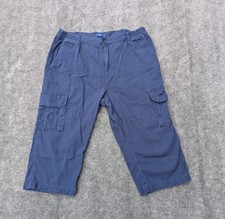 Cotton Traders Cargo Shorts Mens W36 Dark Sky Navy Long Length Outdoor Hiking