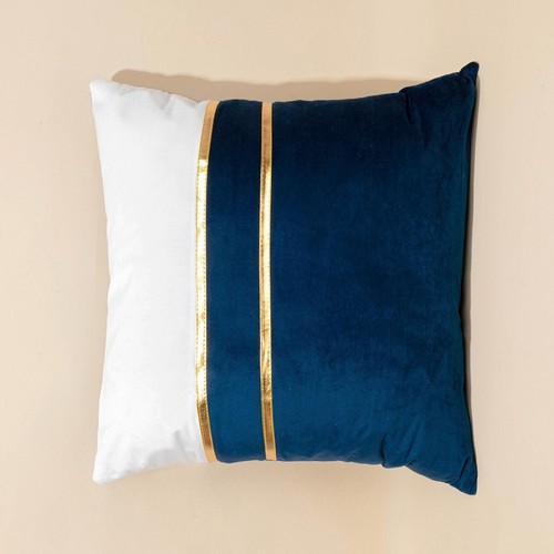 Velvet colorblock cushion - velvet,