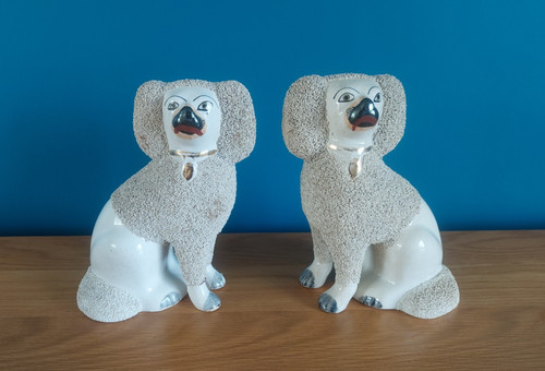Antique pair staffordshire - of,