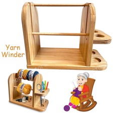 Swift Yarn Winder Wooden Holder for Knitting Fiber String Ball Wool Dispenser