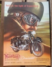1948 Norton Dominator Norton Rider No 16 Vintage Ad Gallery Postcard MN26PC