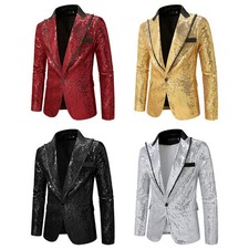 Mens Sparkle Sequins Blazer