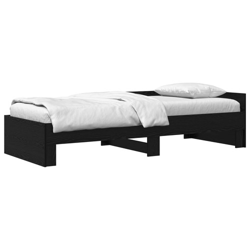 Bed frame black - black, engineered