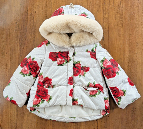Monnalisa floral puffer coat - puffer,