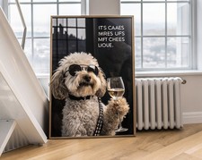 Trendy Poodle Drinking