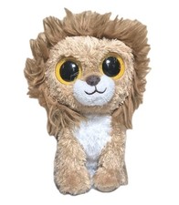 TY Beanie Boo Boos Wild Animal Plush Soft Toy KING THE LION 6" SOLID EYES RARE