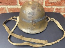 Totally Original WW2 Japanese Civil Defence Helmet with Liner Chin Strap Japan