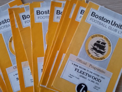 Boston united home programmes - boston,