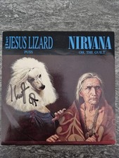 NIRVANA Kurt Cobain signed!! OH THE GUILT BLUE 7” VINYL Jesus Lizard Puss