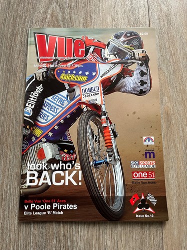 Belle vue speedway programme - belle,