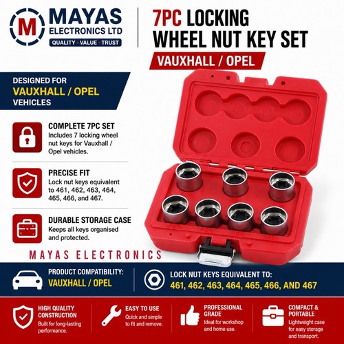 7pc locking wheel - 7pc, nut