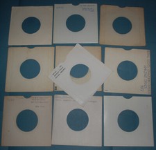 10 Vintage 7" Record Covers/Sleeves - White Mainly x 10 - Lot 1