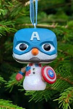 Marvel Avengers Glitter Snowman ⛄️ Captain America Mini Xmas ? Tree Decoration