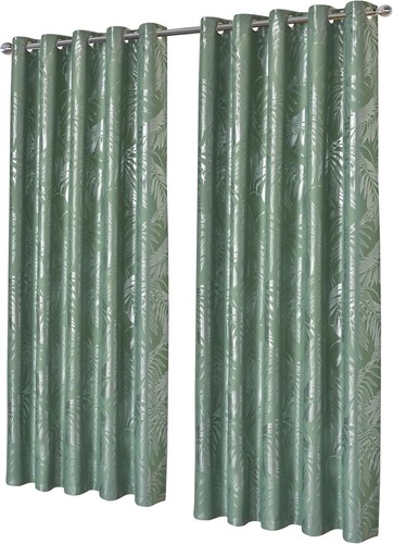 Blackout eyelet curtains black - blackout,