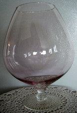 Large Pink Brandy Snifter