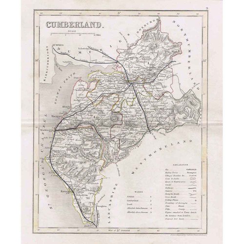 Cumberland antique map - cumberland,