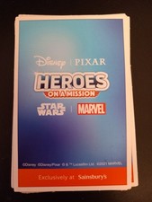 Sainsbury Disney Heroes On A Mission Collector Cards X 26