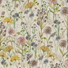 Voyage Medmerry Linen Floral Fabric Meadow Print Furnishing Per Metre