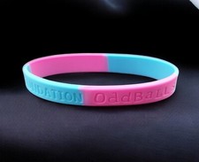 10x Odd Balls Testical Testicular Cancer Charity Silicone Wrist Band Blue joblot