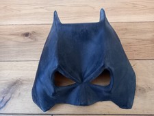 Mens Black Bat Mask Halloween Fancy Dress  Latex Costume For Batman