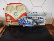 J7 X24tin COMBINE/OFFERS VW VOLKSWAGON CAMPER VAN CLOCK TIN DISPLAY PAINTING LOT