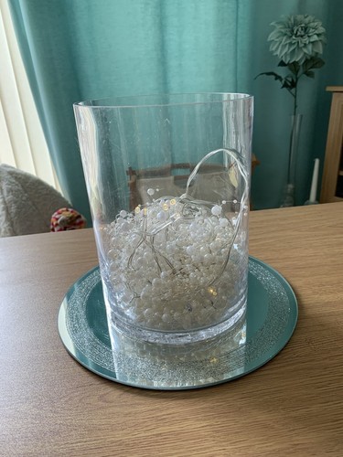 Glitter mirror plate cracked - glitter,