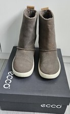 Ecco Girl Sheen Brown Suede Boots UK 1.5 EU 33 with the Original Box