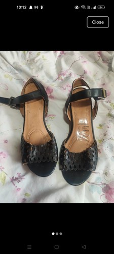 Ladies black wedge shoes - wedge,