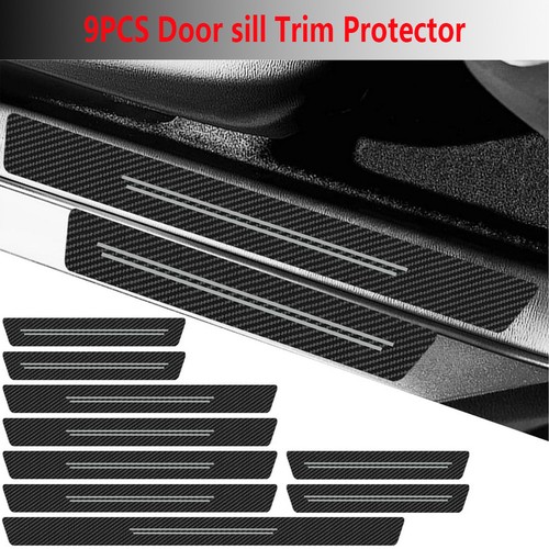 9pcs carbon fiber - 9pcs, leather
