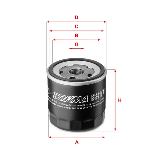Oil filter fits - filter, 200