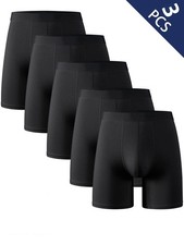 Pack Of 3 Black Mens Boxer Shorts Trunks, Comfort Fit Boxers Mens Underwear