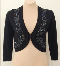 M&S Black Beaded Cardigan