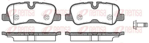 Brake pads rear - pads, axle