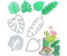 4Pcs Tropical Palm Fern Turtle