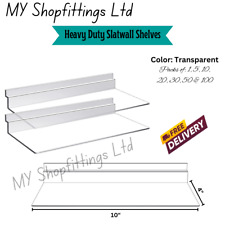 Clear Acrylic Slatwall Shelves