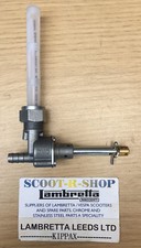 LAMBRETTA REAR EXIT O.M.G FAST FLOW FUEL TAP. MADE IN ITALY . NEW - FREE POST