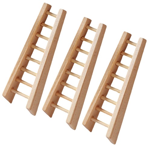 3pcs miniature wooden - wooden, ladder