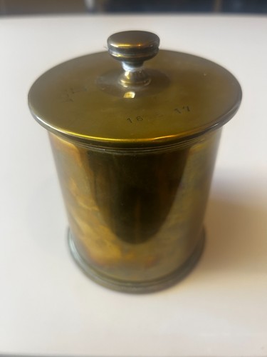 Ww1 trench art pot with - pot, lid