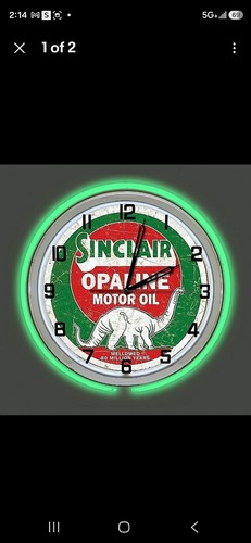 Opaline motor oil neon - motor, clock