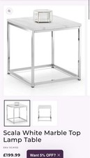 Scala White Marble Top Lamp